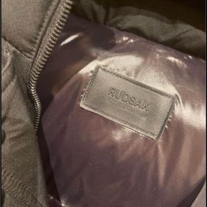 ELSA WOMEN'S DOWN PUFFER WITH RECYCLED LEATHER SLEEVES,